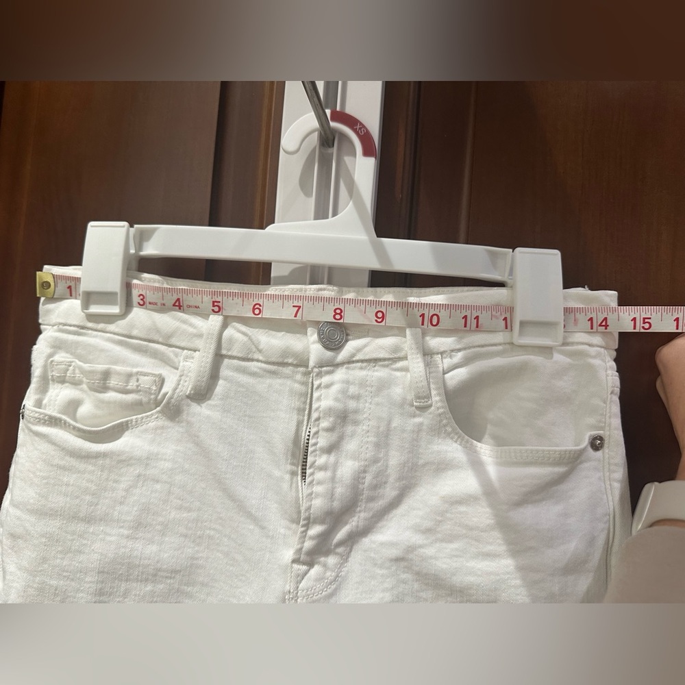 Frame Le Crop Mini Boot Denim Jeans- blanc - Picture 5 of 14